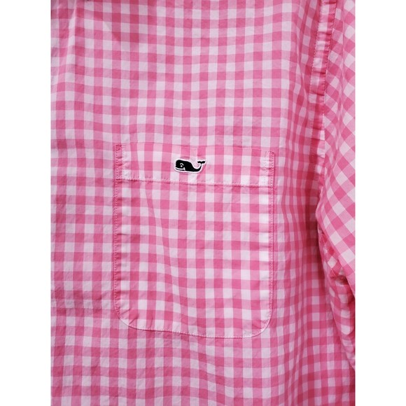 VINEYARD VINES SLIM FIT TUCKER SHIRT BUTTON DOWN PINK GINGHAM MEN XL - Picture 7 of 12